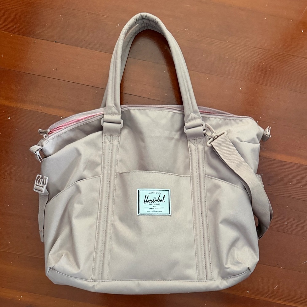 Herschel Supply Company Taupe Canvas Tote with Shoulder Strap